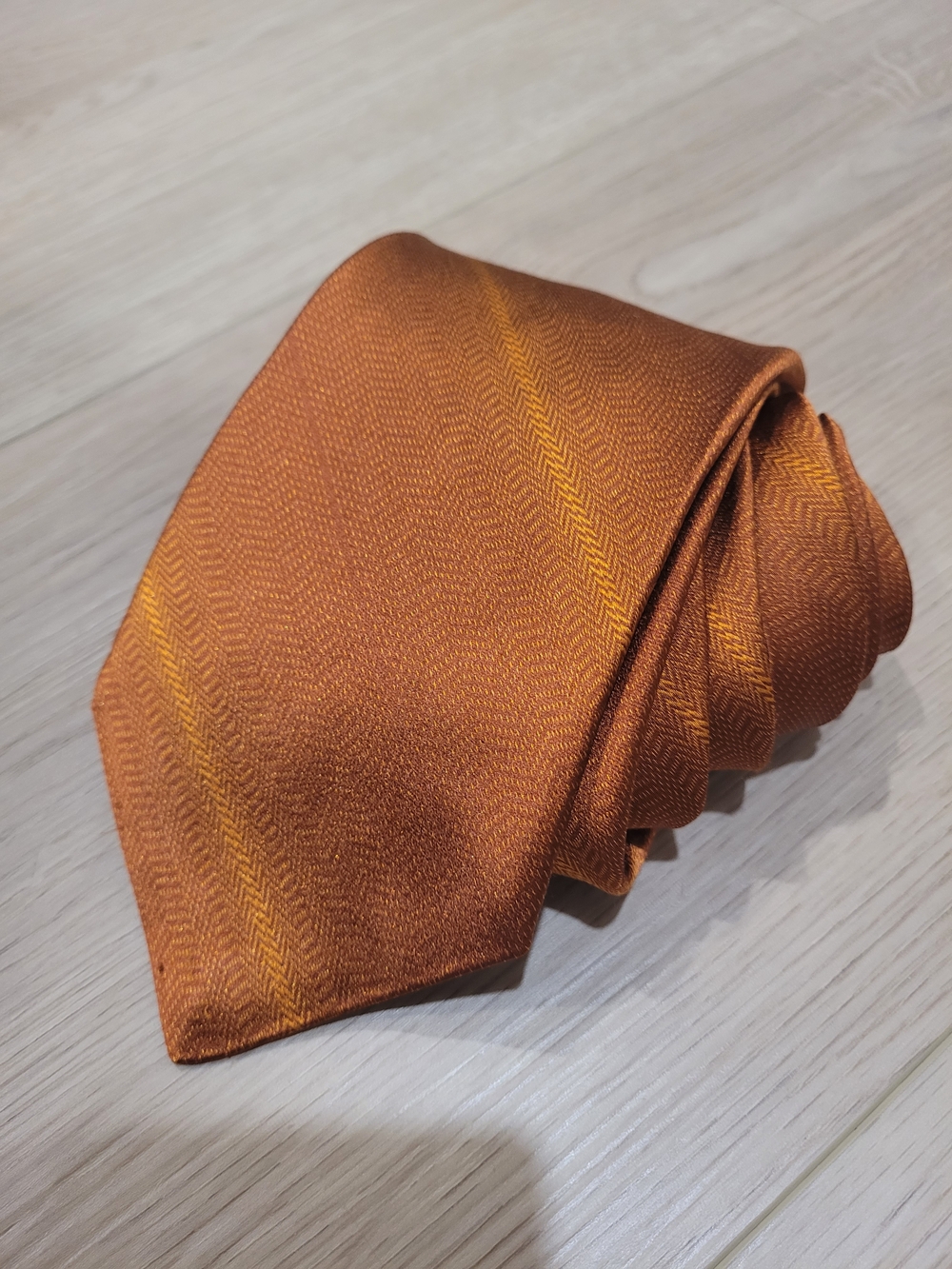 Ted Baker Men's Orange 100% Silk Tie
